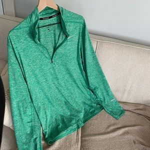 Nike Running Green Men’s L Dri Fit 1/4 Zip Pullover
